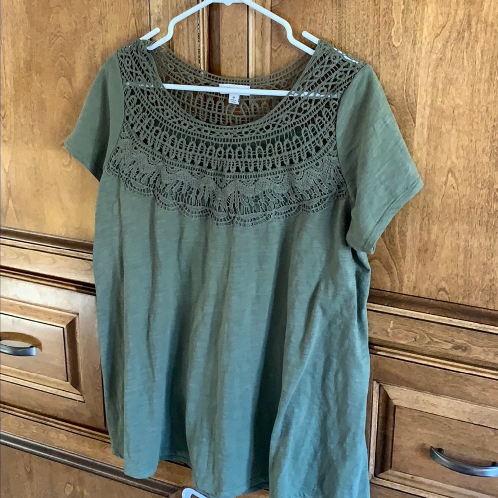 Olive green maternity top